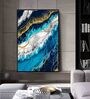 Seam Agate Multicolour Engineered Wood Framed Canvas Wall Painting