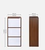Sear 3 Tier File Cabinet In Classic Walnut And White Finish