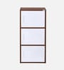 Sear 3 Tier File Cabinet In Classic Walnut And White Finish