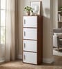 Sear 4 Tier File Cabinet In Classic Walnut And White Finish Sear 4 Tier File Cabinet In Classic Walnut And White Finish
