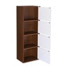 Sear 4 Tier File Cabinet In Classic Walnut And White Finish Sear 4 Tier File Cabinet In Classic Walnut And White Finish