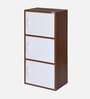Sear 3 Tier File Cabinet In Classic Walnut And White Finish