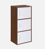 Sear 3 Tier File Cabinet In Classic Walnut And White Finish