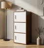 Sear 3 Tier File Cabinet In Classic Walnut And White Finish