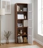 Sear 5 Tier File Cabinet In Classic Walnut And White Finish