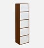 Sear 5 Tier File Cabinet In Classic Walnut And White Finish