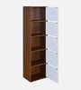 Sear 5 Tier File Cabinet In Classic Walnut And White Finish
