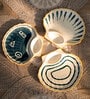 Set of 3 Seashell Ceramic Serving Platters