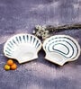 Set of 3 Seashell Ceramic Serving Platters