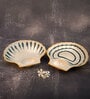 Set of 3 Seashell Ceramic Serving Platters