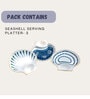 Set of 3 Seashell Ceramic Serving Platters