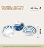 Set of 3 Seashell Ceramic Serving Platters