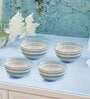 Seaside Bloom 24K Gold Plated Bowls(Pack Of 4)