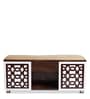 Seat-On Shoe Rack With Seating In Brown Teak Finish