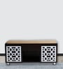 Seat-On Shoe Rack With Seating In Wenge Finish