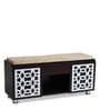 Seat-On Shoe Rack With Seating In Wenge Finish