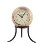 Seated Sphere Gold & Black Aluminium Table Clock