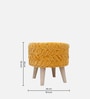 Seating Fabric Seating Stool in Mustard Colour