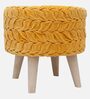 Seating Fabric Seating Stool in Mustard Colour