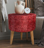 Seating Stool In Maroon Colour