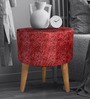 Seating Stool In Maroon Colour