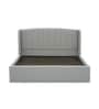 Seattle American Upholstered Headboard King Bed With Hydraulic Storage In Grey Finish