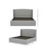 Seattle American Upholstered Headboard King Bed With Hydraulic Storage In Grey Finish