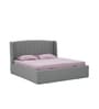 Seattle American Upholstered Headboard King Bed With Hydraulic Storage In Grey Finish