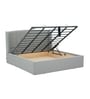 Seattle American Upholstered Headboard King Bed With Hydraulic Storage In Grey Finish
