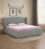 Seattle American Upholstered Headboard Queen Bed With Hydraulic Storage In Grey Finish
