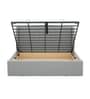 Seattle American Upholstered Headboard Queen Bed With Hydraulic Storage In Grey Finish