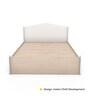 Secret Queen Bed in Pearly White Colour with Drawer Storage