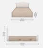 Secret Queen Bed in Pearly White Colour with Drawer Storage