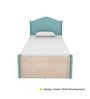 Secret Single Bed in Marine Teal Colour with Drawer Storage