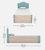 Secret Single Bed in Marine Teal Colour with Drawer Storage