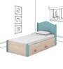 Secret Single Bed in Marine Teal Colour with Drawer Storage