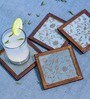 seda Grey  Blended Silk 4 Pcs Coasters