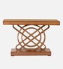 Sedin Solid Wood Console Table In Teak Finish