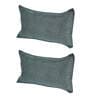 Green Abstract 210TC Jute 17 x 27 Inches Pillow Covers (Set of 2)