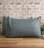 Green Abstract 210TC Jute 17 x 27 Inches Pillow Covers (Set of 2)