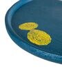 Seed End Table In Deep Blue Finish