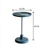 Seed End Table In Deep Blue Finish