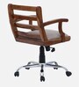 Segovia Solid Wood Ergonomic Chair in Scratch Resistant Rustic Teak Finish