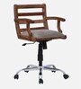 Segovia Solid Wood Ergonomic Chair in Scratch Resistant Rustic Teak Finish
