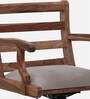 Segovia Solid Wood Ergonomic Chair in Scratch Resistant Rustic Teak Finish