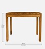 Segur Sheesham Wood 4 Seater Dining Table In Rustic Teak Finish