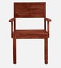 Segur Sheesham Wood Arm Chair In Honey Oak Finish