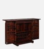 Segur Sheesham Wood Bar Cabinet In Honey Oak Finish
