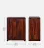 Segur Sheesham Wood Bar Cabinet In Honey Oak Finish