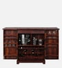 Segur Sheesham Wood Bar Cabinet In Honey Oak Finish
